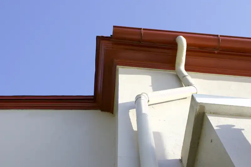Gutter attached to the side of a building